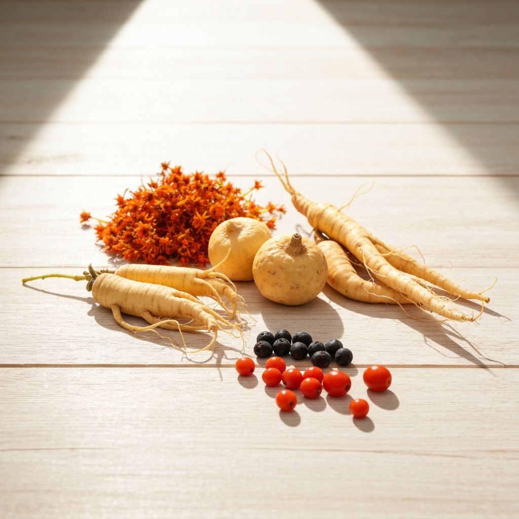 Frische Adaptogene Rhodiola Maca Ginseng Schisandra